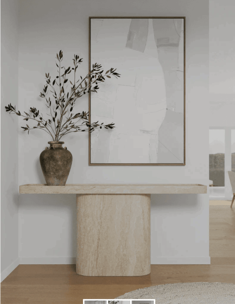 Petra Travertine Console Table - Image 2